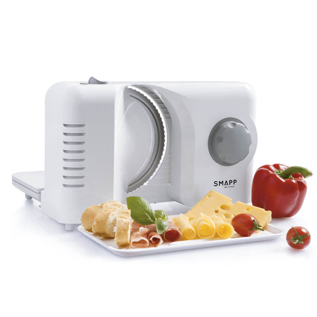 Krajalnica SMAPP 393.5 Biała 300 W - pełny widok z tyłu
